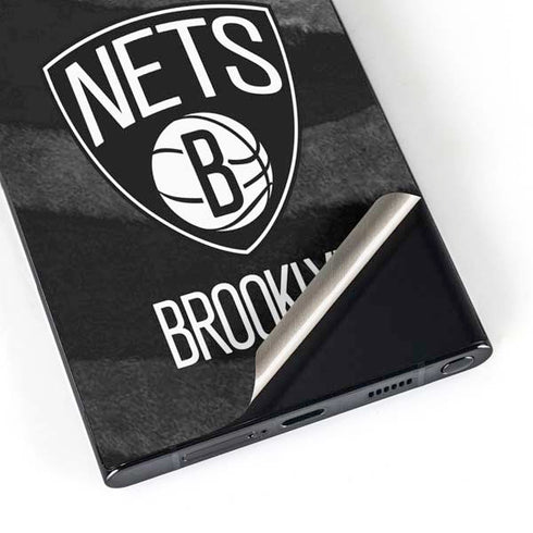 NBA Brooklyn Nets Black Animal Print Galaxy S25 Ultra Skin