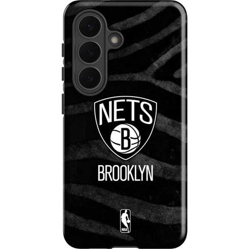 NBA Brooklyn Nets Black Animal Print Galaxy S26 Impact Case