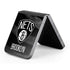 NBA Brooklyn Nets Black Animal Print Galaxy Z Flip6 Skin