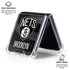 NBA Brooklyn Nets Black Animal Print Galaxy Z Flip6 Clear Case