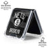NBA Brooklyn Nets Black Animal Print Galaxy Z Flip7 Clear Case