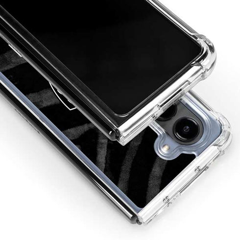 NBA Brooklyn Nets Black Animal Print Galaxy Z Fold5 5G Clear Case