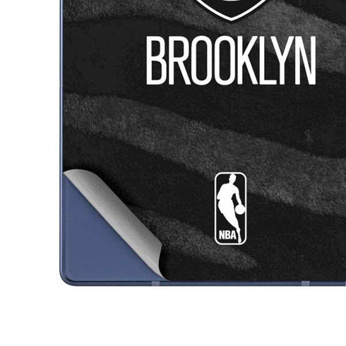 NBA Brooklyn Nets Black Animal Print Galaxy Z Fold6 Skin