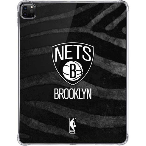 NBA Brooklyn Nets Black Animal Print iPad Pro 11in (2024) Clear Case