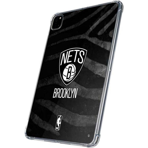 NBA Brooklyn Nets Black Animal Print iPad Pro 11in (2024) Clear Case