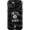 NBA Brooklyn Nets Black Animal Print iPhone 15 Impact Case