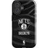 NBA Brooklyn Nets Black Animal Print iPhone 16 Impact Case