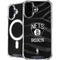 NBA Brooklyn Nets Black Animal Print iPhone 16 MagSafe Case