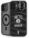 NBA Brooklyn Nets Black Animal Print iPhone 16 Plus Kickstand Case