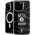 NBA Brooklyn Nets Black Animal Print iPhone 16 Pro Max MagSafe Case