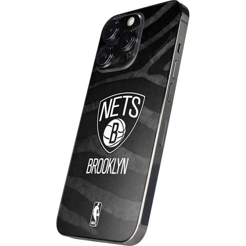 NBA Brooklyn Nets Black Animal Print iPhone 16 Pro Skin