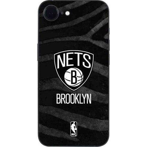NBA Brooklyn Nets Black Animal Print iPhone 16e Skin