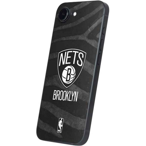 NBA Brooklyn Nets Black Animal Print iPhone 16e Skin