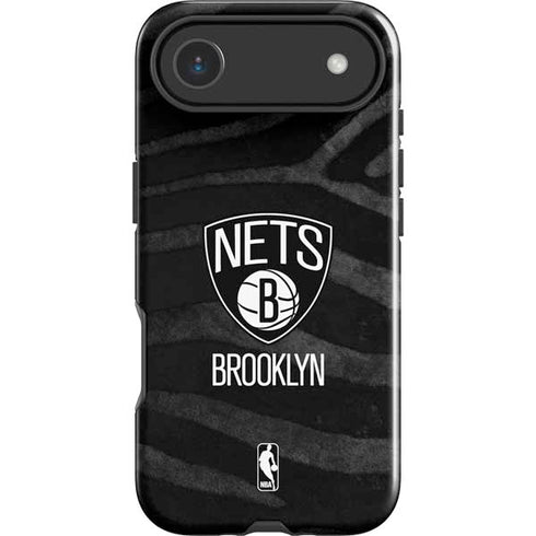 NBA Brooklyn Nets Black Animal Print iPhone 17 Air Impact Case