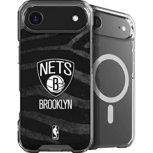 NBA Brooklyn Nets Black Animal Print iPhone 17 Air MagSafe Case