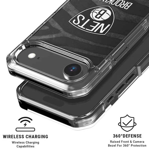 NBA Brooklyn Nets Black Animal Print iPhone 17 Air MagSafe Case