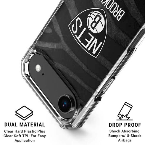 NBA Brooklyn Nets Black Animal Print iPhone 17 Air MagSafe Case