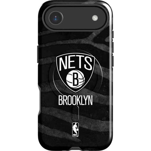 NBA Brooklyn Nets Black Animal Print iPhone 17 Air Magsafe Impact Case