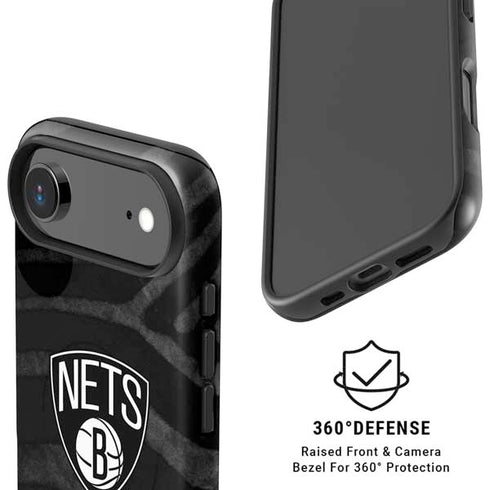 NBA Brooklyn Nets Black Animal Print iPhone 17 Air Magsafe Impact Case