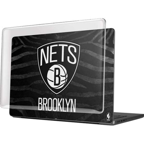 NBA Brooklyn Nets Black Animal Print MacBook Pro 14in (2021-24) Case plus Skin