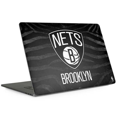 NBA Brooklyn Nets Black Animal Print MacBook Skins