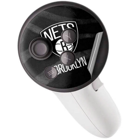 NBA Brooklyn Nets Black Animal Print Meta Quest 3S Skin