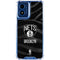 NBA Brooklyn Nets Black Animal Print Moto G 5G (2024) Clear Case