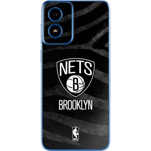 NBA Brooklyn Nets Black Animal Print Moto G Play 4G (2024) Skin