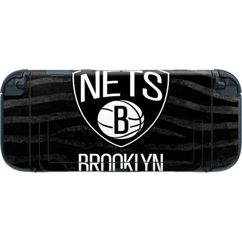 NBA Brooklyn Nets Black Animal Print Nintendo Switch 2 (2025) with Joy-Con Skin