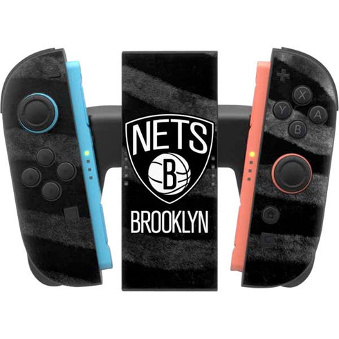 NBA Brooklyn Nets Black Animal Print Nintendo Switch 2 (2025) Joy-Con Controller Skin