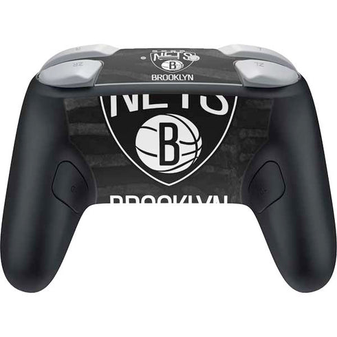 NBA Brooklyn Nets Black Animal Print Nintendo Switch 2 (2025) Pro Controller Skin