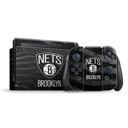 NBA Brooklyn Nets Black Animal Print Nintendo Skins