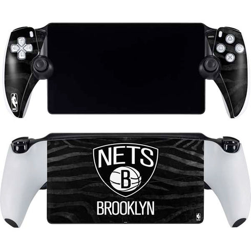 NBA Brooklyn Nets Black Animal Print PlayStation Portal Remote Player Skin