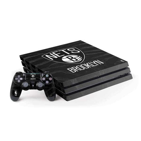 NBA Brooklyn Nets Black Animal Print PlayStation PS4 Skins