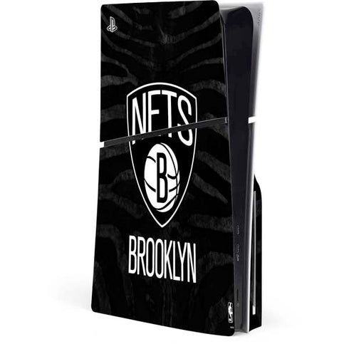 NBA Brooklyn Nets Black Animal Print PlayStation PS5 Skins