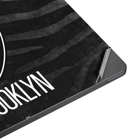 NBA Brooklyn Nets Black Animal Print Surface Laptop 7 13.8in Skin