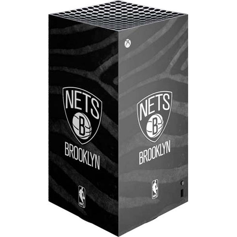 NBA Brooklyn Nets Black Animal Print Xbox Series X Skins