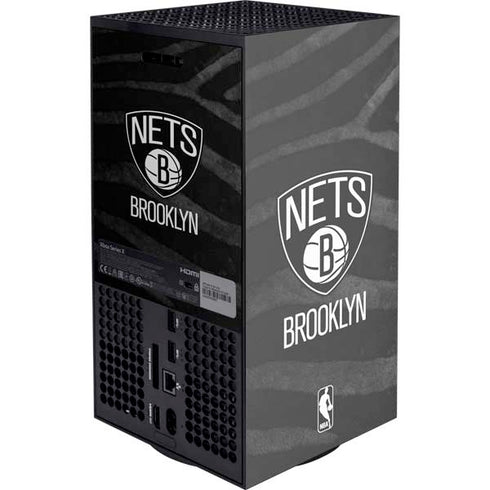 NBA Brooklyn Nets Black Animal Print XBox Series X Digital Edition Console Skin