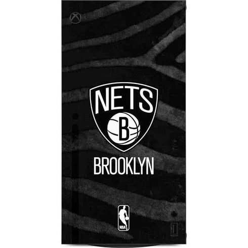 NBA Brooklyn Nets Black Animal Print XBox Series X Digital Edition Console Skin
