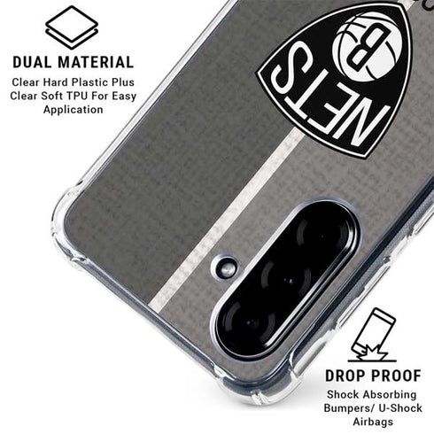 NBA Brooklyn Nets Canvas Galaxy A36 5G Clear Case