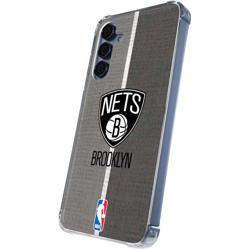 NBA Brooklyn Nets Canvas Galaxy A55 5G Clear Case