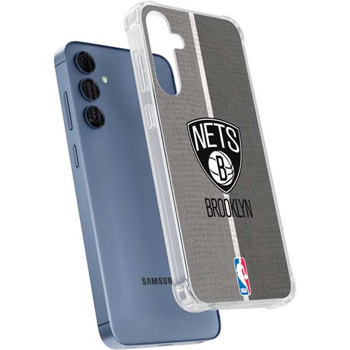 NBA Brooklyn Nets Canvas Galaxy A55 5G Clear Case
