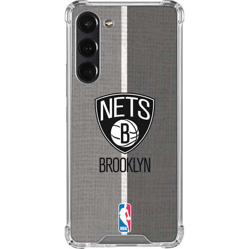 NBA Brooklyn Nets Canvas Galaxy S24 FE Clear Case