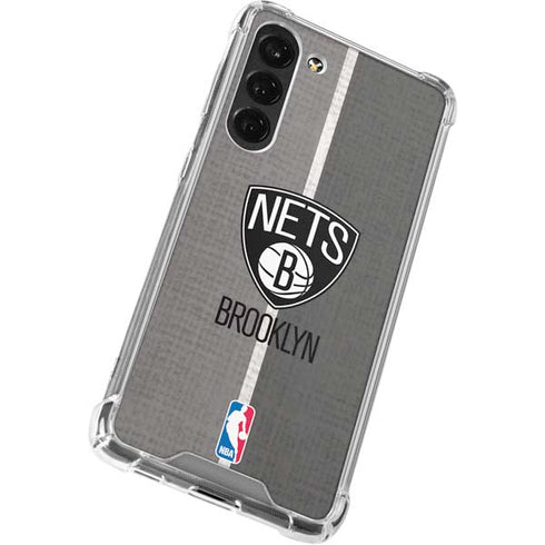 NBA Brooklyn Nets Canvas Galaxy S24 FE Clear Case