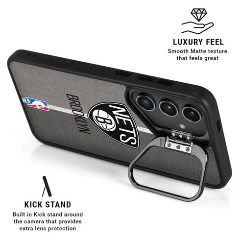 NBA Brooklyn Nets Canvas Galaxy S25 Kickstand Case