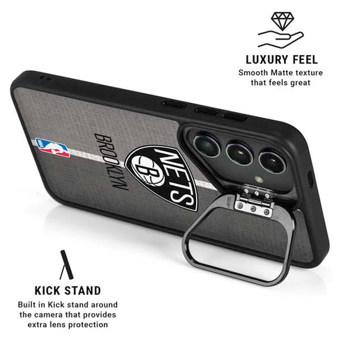 NBA Brooklyn Nets Canvas Galaxy S25 Plus Kickstand Case