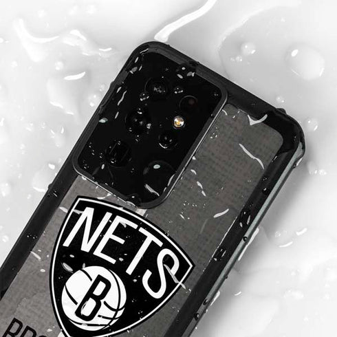 NBA Brooklyn Nets Canvas Galaxy S24 Ultra Waterproof Case