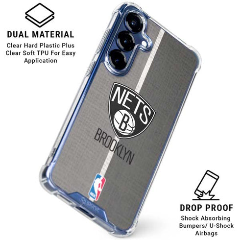 NBA Brooklyn Nets Canvas Galaxy S25 Clear Case