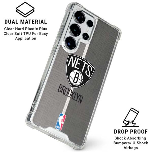 NBA Brooklyn Nets Canvas Galaxy S25 Ultra Clear Case