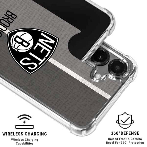NBA Brooklyn Nets Canvas Galaxy S26 Clear Case